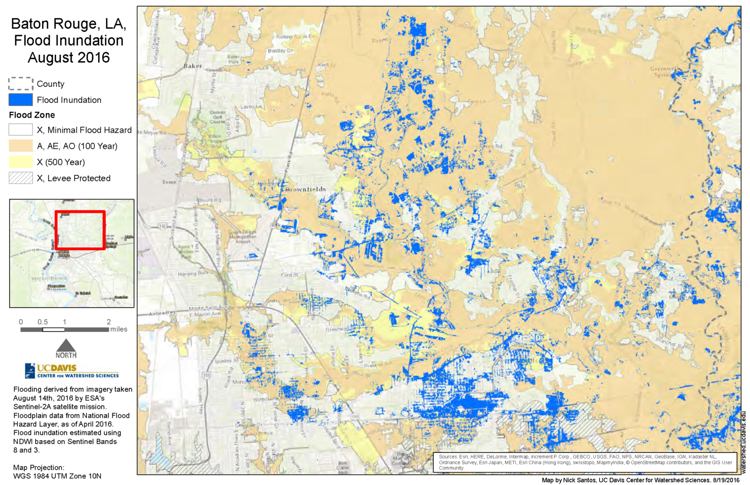 Baton Rouge Flooding Static Map Nick Santos